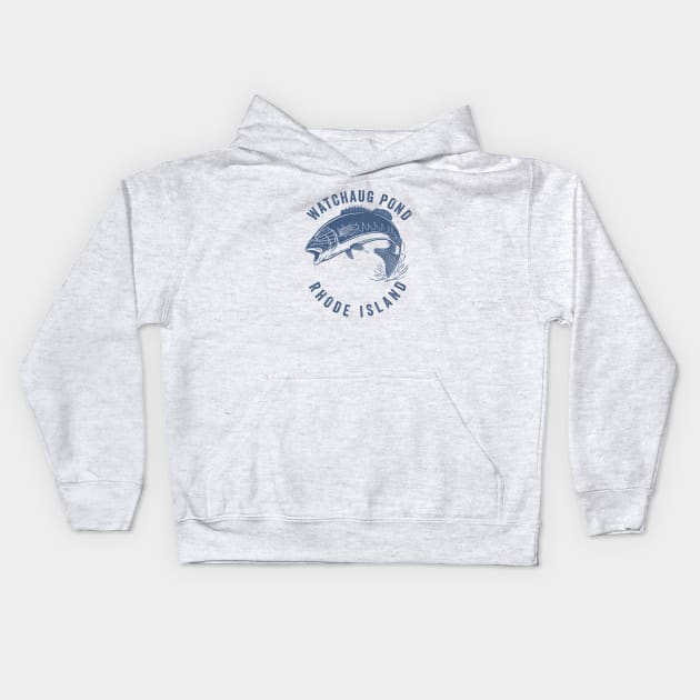 Watchaug Pond Rhode Island Kids Hoodie by Eureka Shirts